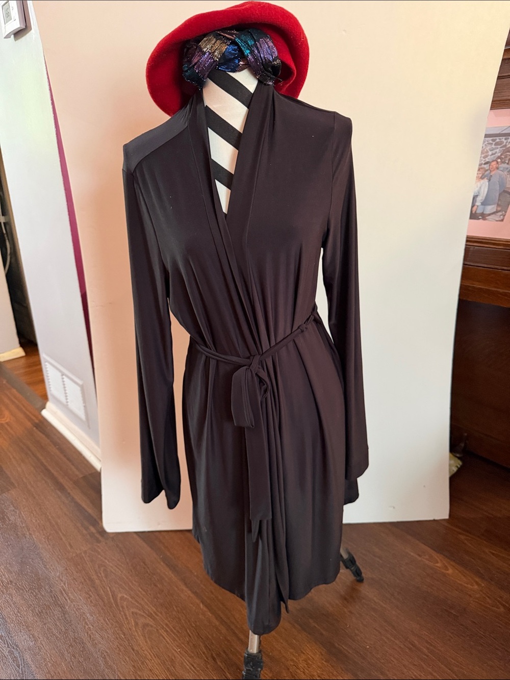 Apt. 9 Black silky robe